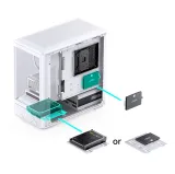 Case JONSBO M-ATX D200 White – GPU 410mm| AIO 240mm| M-ATX